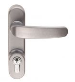 XSA5003SV - Carlisle Brass - Narrow Style (Handle) External Locking Attachment c/w Cylinder - Silver