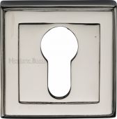 DEC7020-PNF Heritage Brass Euro Profile Cylinder Escutcheon Polished Nickel Finish