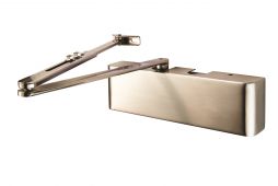 CDG025/SNP - Carlisle Brass Eurospec EN.2-5 (CE & Certifire) Overhead Door Closer c/w Back Check & Fig 6 Bracket EN1154 - Satin Nickel