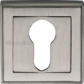 DEC7020-SN Heritage Brass Euro Profile Cylinder Escutcheon Satin Nickel Finish