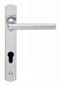 SWNP120/92SSS - Carlisle Brass Eurospec Designer Narrowplate Levers on 220mm x 32mm Plate (92mm Centres - 123mm Screw Centres) Satin Stainless Steel