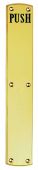 PF105E - Carlisle Brass Push Plate (Engraved) 457 x 75mm Polished Brass