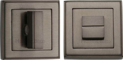 Click Here To Enlarge This Photo Of DEC7030-MB Heritage Brass Square Thumbturn & Emergency Release with Stepped Edge Matt Bronze Finish