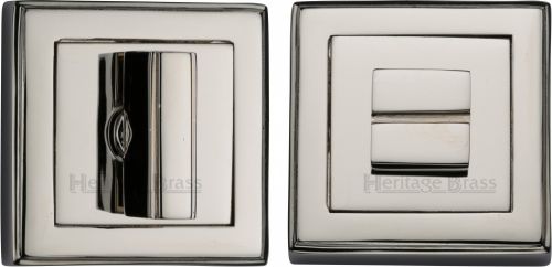 Click Here To Enlarge This Photo Of DEC7030-PNF Heritage Brass Square Thumbturn & Emergency Release with Stepped Edge Polished Nickel Finish