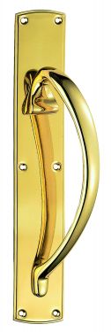 Click Here To Enlarge This Photo Of PF100R - Carlisle Brass Pull Handle - (Right Hand) 457 x 75mm Polished Brass