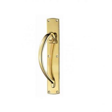 Click Here To Enlarge This Photo Of PF101L - Carlisle Brass Pull Handle - (Left Hand) 457 x 75mm Polished Brass