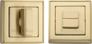 DEC7030-SB Heritage Brass Square Thumbturn & Emergency Release with Stepped Edge Satin Brass Finish