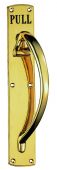 PF103ER - Carlisle Brass Pull Handle (Engraved - Right Hand) 457x75mm Polished Brass