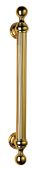 PF108 - Carlisle Brass Pull Handle Reeded Grip (Ornate) On Rose 335mm c/c Polished Brass