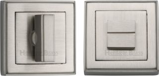 DEC7030-SN Heritage Brass Square Thumbturn & Emergency Release with Stepped Edge Satin Nickel Finish