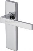 DEL6010-PC Heritage Brass Door Handle Lever Latch Delta Design Polished Chrome Finish