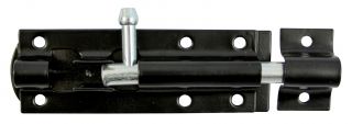 TIMCO TBS8BP - Straight Tower Bolt Black 8"