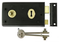 TIMCO 427695 - Rim Sash Lock - Black 143 x 83mm