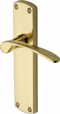 Click Here To Enlarge This Photo Of DIP7810-PB Heritage Brass Door Handle Lever Latch Diplomat Design Polished Brass Finish