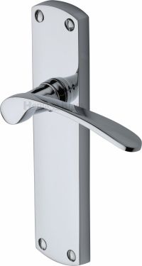 Click Here To Enlarge This Photo Of DIP7810-PC Heritage Brass Door Handle Lever Latch Diplomat Design Polished Chrome Finish