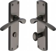 DIP7830-MB Heritage Brass Door Handle For Bathroom Diplomat Design Matt Bronze Finish