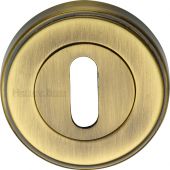ERD7000-AT Heritage Brass Key Escutcheon Antique Brass Finish