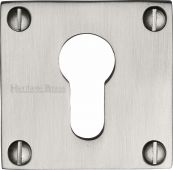 BAU1558-SN Heritage Brass Euro Profile Cylinder Escutcheon Satin Nickel Finish