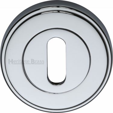 Click Here To Enlarge This Photo Of ERD7000-PC Heritage Brass Key Escutcheon Polished Chrome Finish