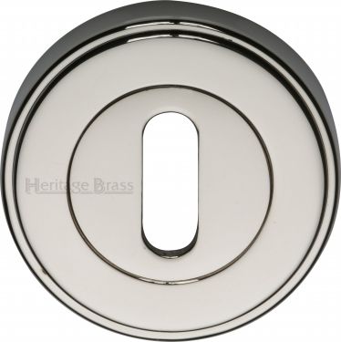 Click Here To Enlarge This Photo Of ERD7000-PNF Heritage Brass Key Escutcheon Polished Nickel Finish