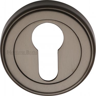 Click Here To Enlarge This Photo Of ERD7020-MB Heritage Brass Euro Profile Cylinder Escutcheon Matt Bronze Finish