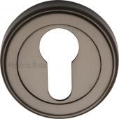 ERD7020-MB Heritage Brass Euro Profile Cylinder Escutcheon Matt Bronze Finish