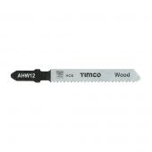 TIMCO AHW12 - 5pcs HCS Jigsaw Blades for Wood (T119B Bosch equiv.)