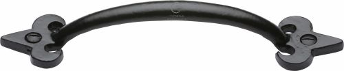 Click Here To Enlarge This Photo Of FB1092 152 M.Marcus Black Iron Rustic Cabinet Pull Fleur-De-Lys Design 152mm