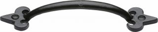 FB1092 152 M.Marcus Black Iron Rustic Cabinet Pull Fleur-De-Lys Design 152mm