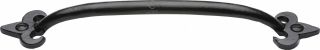 FB1092 203 M.Marcus Black Iron Rustic Cabinet Pull Fleur-De-Lys Design 203mm