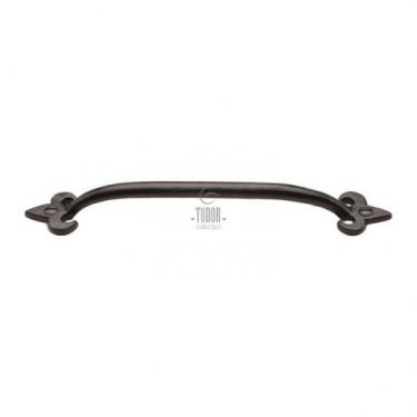 Click Here To Enlarge This Photo Of FB1092 254 M.Marcus Black Iron Rustic Cabinet Pull Fleur-De-Lys Design 254mm