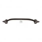 FB1092 254 M.Marcus Black Iron Rustic Cabinet Pull Fleur-De-Lys Design 254mm