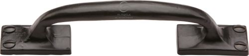 Click Here To Enlarge This Photo Of FB1145 159 M.Marcus Black Iron Rustic Cabinet Pull Cranked Design 159mm