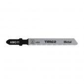 TIMCO AMG11 - 5pcs HSS Jigsaw Blades for Metal (T118A Bosc equiv.)