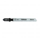 TIMCO AMG12 - 5pcs HSS Jigsaw Blades for Metal (T118B Bosc equiv.)