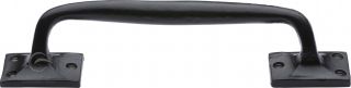 FB1150 254 M.Marcus Black Iron Rustic Door Pull Handle Cranked Design 10"