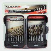 TIMCO B15SET - 15pc Brad Point Wood Bit Set