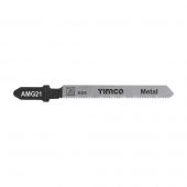 TIMCO AMG21 - 5pcs HSS Jigsaw Blades for Metal (T218A Bosc equiv.)