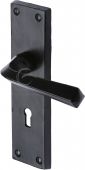 FB2500 M.Marcus Black Iron Rustic Door Handle Lever Lock Bridgnorth Design