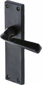FB2510 M.Marcus Black Iron Rustic Door Handle Lever Latch Bridgnorth Design