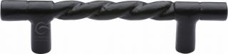 FB349 227 M.Marcus Black Iron Rustic Cabinet Pull Rope Design 203mm