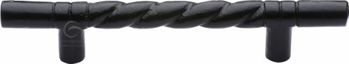 Click Here To Enlarge This Photo Of FB349 305 M.Marcus Black Iron Rustic Cabinet Pull Rope Design 305mm
