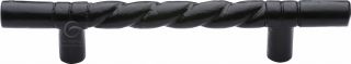 FB349 305 M.Marcus Black Iron Rustic Cabinet Pull Rope Design 305mm