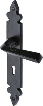 Click Here To Enlarge This Photo Of FB3600 M.Marcus Black Iron Rustic Door Handle Lever Lock Ironbridge Design