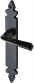 FB3610 M.Marcus Black Iron Rustic Door Handle Lever Latch Ironbridge Design