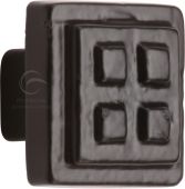 FB3622 M.Marcus Black Iron Rustic Cabinet Knob Square Craft Design 32mm