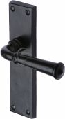 FB3710 M.Marcus Black Iron Rustic Door Handle Lever Latch Ashfield Design