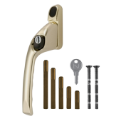 CH30006 - CHAMELEON Adaptable Multi Spindle Offset Window Espag Handle - Polished Brass - LH
