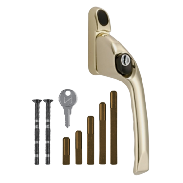 Click Here To Enlarge This Photo Of CH30007 - CHAMELEON Adaptable Multi Spindle Offset Window Espag Handle - Polished Brass - RH