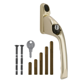 CH30007 - CHAMELEON Adaptable Multi Spindle Offset Window Espag Handle - Polished Brass - RH